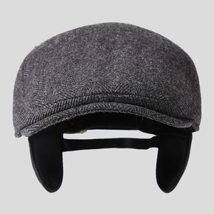 Casquette thermique de mode avec couvre-<span class=keywords><strong>oreille</strong></span> 100% laine béret hiver vieil <span class=keywords><strong>homme</strong></span> chapeau de lierre - Product Image 4