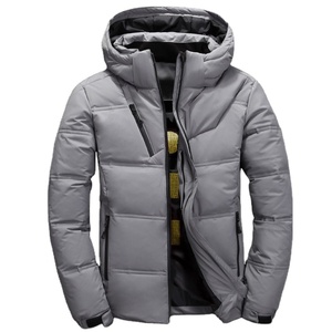 Manteau d'hiver d'extérieur brodé pour homme, veste <span class=keywords><strong>courte</strong></span> en duvet pour femme, style homme 2025, tissu tissé, coupe slim, fermeture éclair classique - Product Image 4