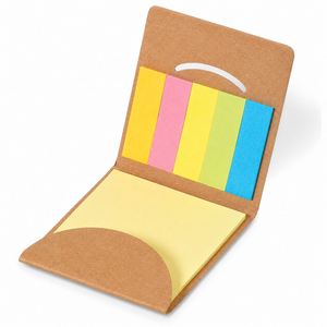 Custom Logo Pocket Sticky <b>Notes</b> Booklet Kraft Paper Cover Color Page Flags Memo Pad for Employee Welcome Kits - Product Image 3