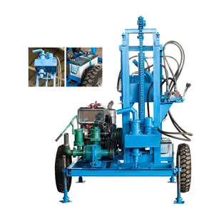 Perforadora rotativa automática de pozo, máquina de perforación de pozo de agua, 100M, 150 metros, montados en orugas profundas, gran oferta
