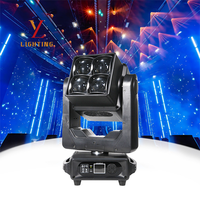 Projecteur à tête mobile double face 4*60W à rotation infinie XY, 400W, gradation 32 bits, RDM, DMX512, lumière auxiliaire, stroboscope 1-30HZ, éclairage de scène
