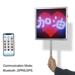 名称展示架发光二极管标志机场显示名称板机场手持皮卡发光二极管显示板可充电接收标志 - Product Image 2