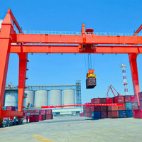 Grues portiques à double poutre automatisées certifiées CE ISO, montées sur rail, 50 tonnes, pour le levage de conteneurs