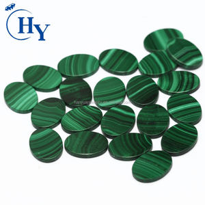 אבן מלכיט ירוקה באיכות גבוהה בצורת אליפסה ליצירת עגילים בעבודת יד, חרוזי אבני חן בהתאמה אישית - Product Image 5