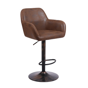 <span class=keywords><strong>Chaise</strong></span> de bar moderne <span class=keywords><strong>avec</strong></span> <span class=keywords><strong>dossier</strong></span> simple, tabouret haut pivotant et réglable en hauteur pour cuisine et réception d'hôtel, utilisation par les caissiers - Product Image 1