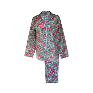 Pijama de Algodón de Buena Calidad Hongbo para Mujer, con Cuello de Solapa, Conjunto de Ropa de Dormir para Mujer - Product Image 4