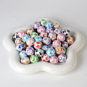 20mm UV Coated <b>Acrylic</b> Cat Claw <b>Beads</b> Mixed Color DIY Accessories for Mobile Phone Chains Pens & Hand-Woven Items Wholesale - Product Image 6