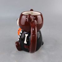 Mug en céramique personnalisé créatif pour Halloween et anniversaire, motif petit ours squelette et citrouille
