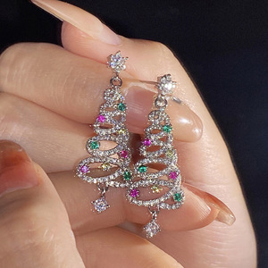 Boucles d'oreilles en spirale en forme d'arbre pour femmes, design pendentif étoile, accessoires d'oreille pour usage quotidien - Product Image 3