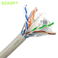 Kabel LAN Cat6 Outdoor Langsung dari Pabrik, 4 Pasang Tembaga Padat, Gulungan 305m, Selubung PVC PE untuk Proyek Perkabelan Jaringan