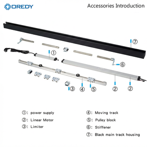 OREDY <span class=keywords><strong>Porte</strong></span> coulissante automatique à lévitation magnétique silencieuse pour usage domestique, système d'opérateur Maglev pour <span class=keywords><strong>porte</strong></span> escamotable <span class=keywords><strong>de</strong></span> cuisine et salle <span class=keywords><strong>de</strong></span> bain - Product Image 2