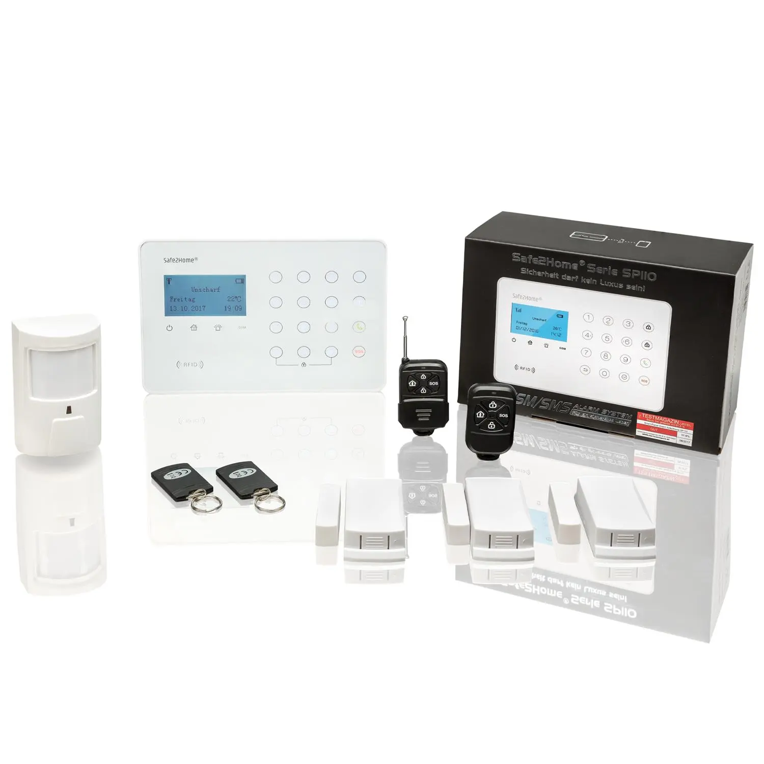 High-end-GSM intelligenter Sicherheits-Alarm-System-Kit für Zuhause Hausgeschäft Bank Farmgeschäft mit Panel-Sensor kabellose WLAN-SOS-Alarm