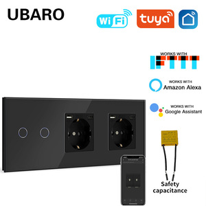 Enchufe Inteligente Ubaro 228 con Enchufe Europeo, Wi-Fi, Tuya, Panel Negro, 10A 16A - Product Image 1