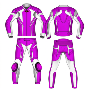 Traje de Carreras de Cuero de Dos Piezas Personalizado para Motociclista, Último Modelo, Traje de Carreras de Cuero Genuino para Motociclista - Product Image 6