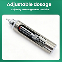 Seringue vétérinaire en acier inoxydable pour injection à distance, conception à longue tige, réutilisable et durable pour le bétail (capacité 50 ml/30 ml)