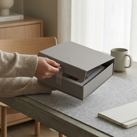 Caja de Regalo de Papel Deslizable Personalizada Lipack, Caja de Embalaje de Cartón Rígido Mate de Lujo con Cinta para Joyería