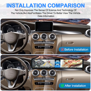 Navihua Autoradio Android con Schermo Largo 26,2 Pollici, Carplay, Android Auto, Navigazione GPS per <span class=keywords><strong>Mercedes</strong></span> Benz Classe C W205 GLC GLA CLA <span class=keywords><strong>A</strong></span> E - Product Image 4