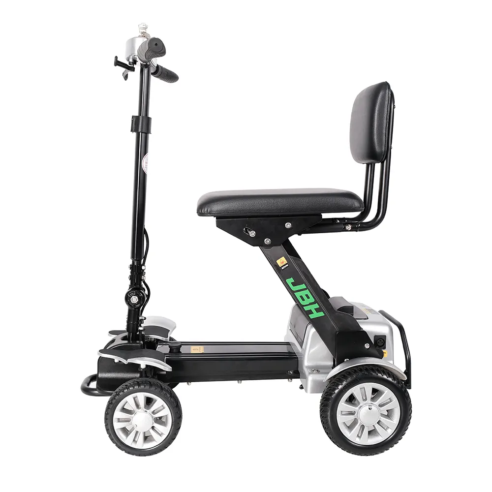 Легкий портативный 4-колесный складной электрический скутеры для пожилых людей, унисекс, 24 В, 6 А * 2 шт., 24 В, 120 Вт, JBH