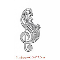Fustelle in Metallo a Forma di Note Musicali per Scrapbooking, Fustelle per Goffratura per Progetti Creativi