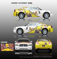 Vinilo Adhesivo Personalizado con Diseño de Moda, Patrón de Dibujos Animados, PVC Autoadhesivo Reutilizable, Película de Impresión Digital Especial para Automóviles