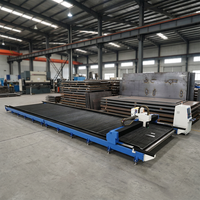 Máquina de Corte Láser de Fibra CNC CORAL CRL-14032AD-20KW de Alta Resistencia con Riel de Suelo para Corte de Placas Metálicas de Gran Formato