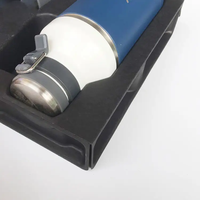 Emballage en pulpe de papier pour bouteille d'eau sous vide personnalisée, emballage en pulpe moulée, insert en pulpe résistant à l'humidité et aux chocs, plateau en pulpe