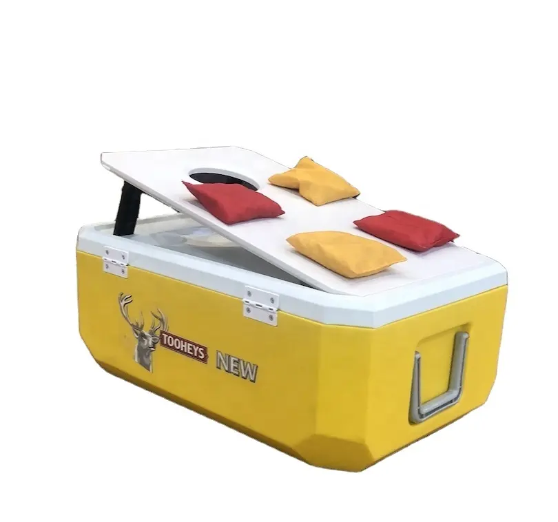 HS Plastic Toss Game Cooler Picnic Food Cooler con sacchetto di fagioli per ghiacciaia e giochi da gioco scatola da viaggio (35 litri) per scatola all'aperto