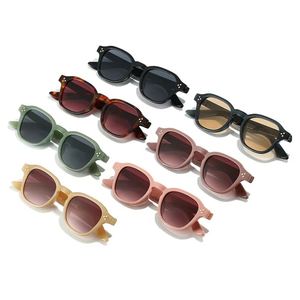 Custom Logo 2026 Vintage Rivets Small Frame Polygon Sun Glasses UV400 Square Punk <b>Sunglasses</b> for Men Women - Product Image 4
