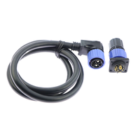 Connecteur d'alimentation automobile étanche IP67, 2 broches, multi-broches, contacts en laiton plaqué or, assemblage autobloquant pour éclairage extérieur