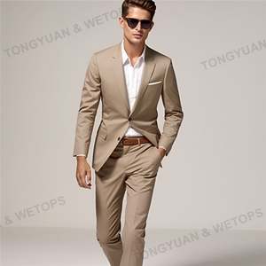 <strong>Safari</strong> Men's <strong>Suits</strong> Business Party Groom Performance Prom Casual Tailored 2Pcs <strong>Suit</strong>. - Product Image 2