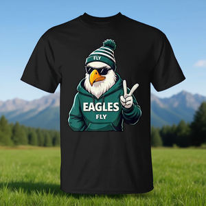 T-shirt graphique Eagles Fly avec motif d'aigle pour les fans et les supporters de l'équipe - Product Image 3