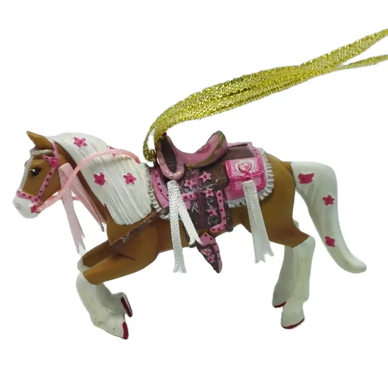 cheap wild animal resin horse figurine christmas ornaments