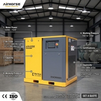 Compresseur d'air industriel à vis Airhorse, prix usine, PM VSD 37kw, 55kw, 75kw, 7-12bar, avec certifications CE et ASME pour outils pneumatiques