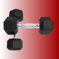 Haltères hexagonaux en caoutchouc en kg pour la musculation, jeu d'haltères hexagonaux