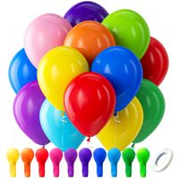 Ensemble de 100 ballons en latex de tailles variées, couleurs pastel et métalliques, assortiment de ballons pour anniversaire, mariage, baby shower, décoration de fête, kit de ballons