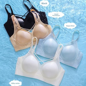 Soutien-gorge sans couture, push-up, anti-affaissement, invisible, offrant un bon maintien, fin, frais et respirant pour l'été. - Product Image 1