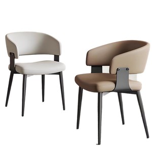 Silla de comedor minimalista moderna con respaldo para uso de adultos en el comedor - Product Image 5