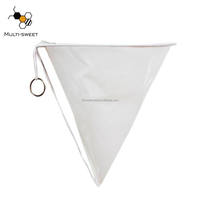 Tamis à miel conique en nylon 60 mailles avec anneau en acier inoxydable pour outils de récolte du miel