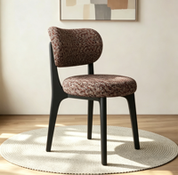 Chaises de salle à manger de luxe modernes, nouveau design, en tissu et cuir, pour café, salon, décoratives, à assemblage par mortaise et tenon, auto-assemblables