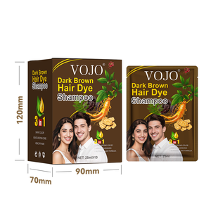 VOJO Shampoo Colorante per Capelli <span class=keywords><strong>Castano</strong></span> Scuro in Bustina 25ml*10 Formula Naturale a Base Vegetale Senza Ammoniaca Vendita all'Ingrosso Diretta dalla Fabbrica - Product Image 5