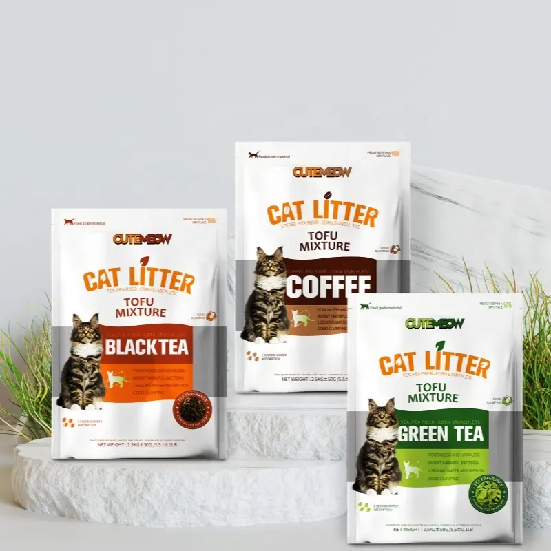 Nieuw Kattenbakproduct Gemengd Kattenbakvulling Koffie Tofu Grondstof Kattenbakvulling