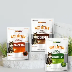 Neues Katzenklo Produkt gemischte Katzenklo Kaffee Tofu Rohmaterial Katzenklo