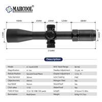 Lunette de visée IR Marcool 4 16x44mm, étanche, entièrement multicouche, en alliage d'aluminium, optique de chasse pour HY1709