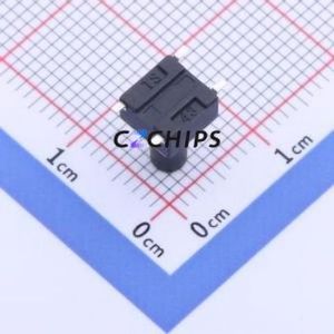 YTS1R0032MBG00 Tactile Switch SMD,6x6mm Switch Single Pole Single Throw Round Button 2.5N Vertical Mount - Product Image 2