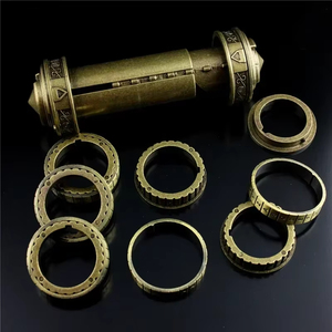 Candados Cryptex de Metal con el Código de Leonardo Da Vinci, Regalos de Boda, Regalos de San Valentín, Anillos con Letras, Contraseñas, Accesorios para Escape Chamber - Product Image 5