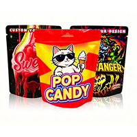 Sachet Mylar personnalisé 10cmx15cm, petit format 3.5g, pochette verticale avec logo imprimé, thermoscellable, pour épices, herbes et mini-aliments