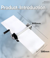 Mini Laminadora de Masa Manuelle de Table pour Croissants, Machine à Pâte à Pain et Pâtisserie pour Usage Domestique