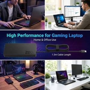 Cargador de Laptop USB Tipo-C <span class=keywords><strong>A20</strong></span>-200P1A de 200W 20V 10A, Adaptador de CA para ASUS ROG Zephyrus G14 G15 M16 Duo 15 - Product Image 4