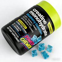 Gummies de créatine complexe 5000mg avec L-Taurine 1000mg et Vitamine B12 – Complément pour la croissance musculaire, l'énergie et la récupération post-entraînement pour hommes