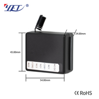 Récepteur universel à deux canaux YET480, stocke 1000 boutons de télécommande, 433 MHz, DC/AC 9-24 pour porte de garage, porte coulissante